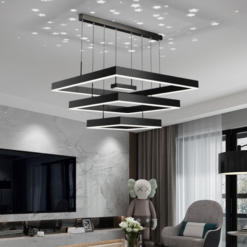 Modern Chandelier Lights Multiple Squares Chandelier Lighting Fixtures