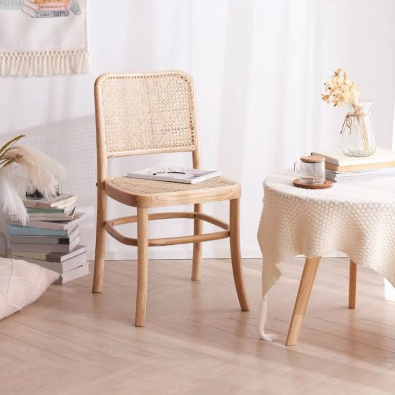 Contemporary Side Chair Wood Open Back Dining Room Chair for Kitchen