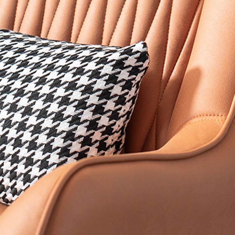 Faux Leather Arm Chair 31.49" L x 27.55" W x 35.43" H Flared Arms Chair for Living Room