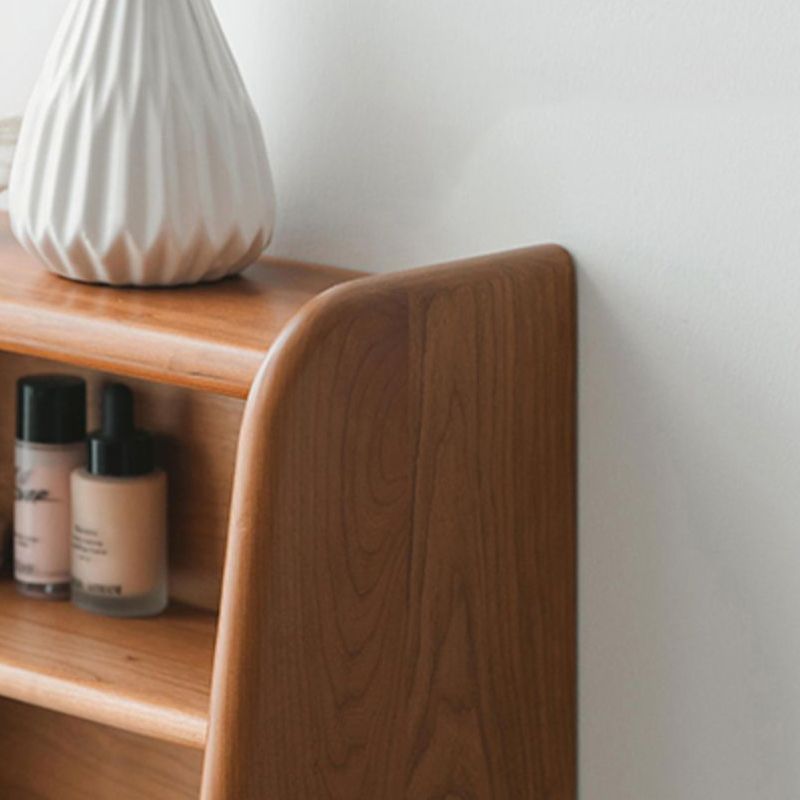 Scandinavian Makeup Vanity Mirrored Solid Wood Makeup Dressing Table