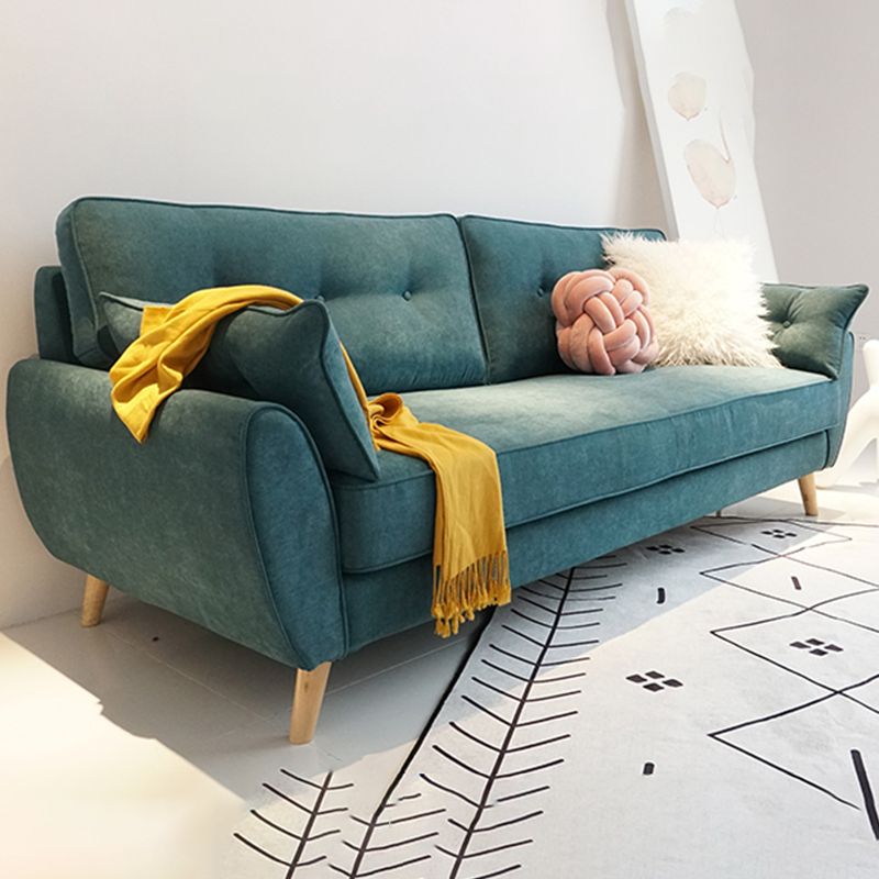 63.38 Inch Long Flared Arm Sofa Contemporary Standard Sofa for Living Room
