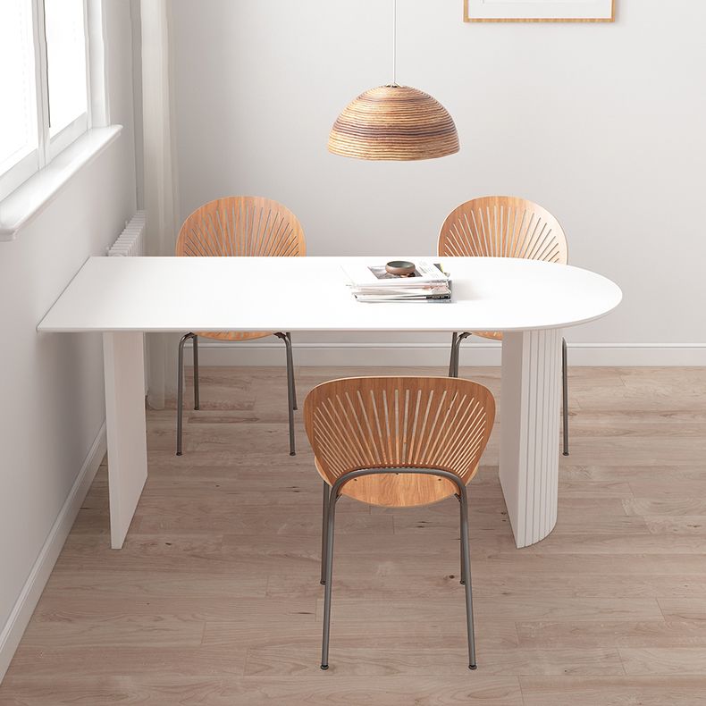 White Dining Table Simple Style Dinette Table for Home and Kitchen