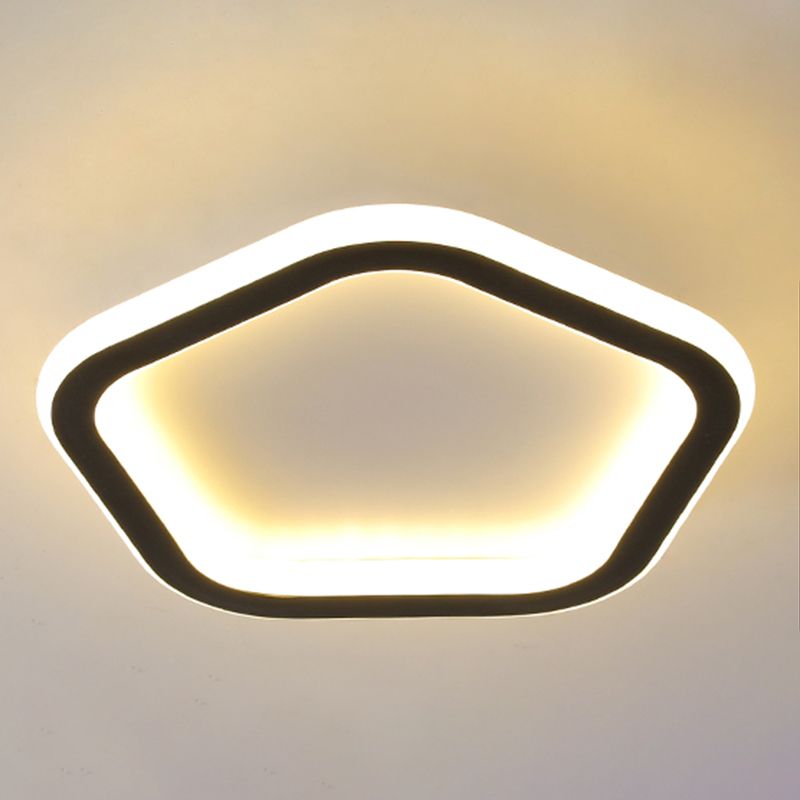 Pentagone/carré/rond/triangle LED plafonnier encastré moderne encastré