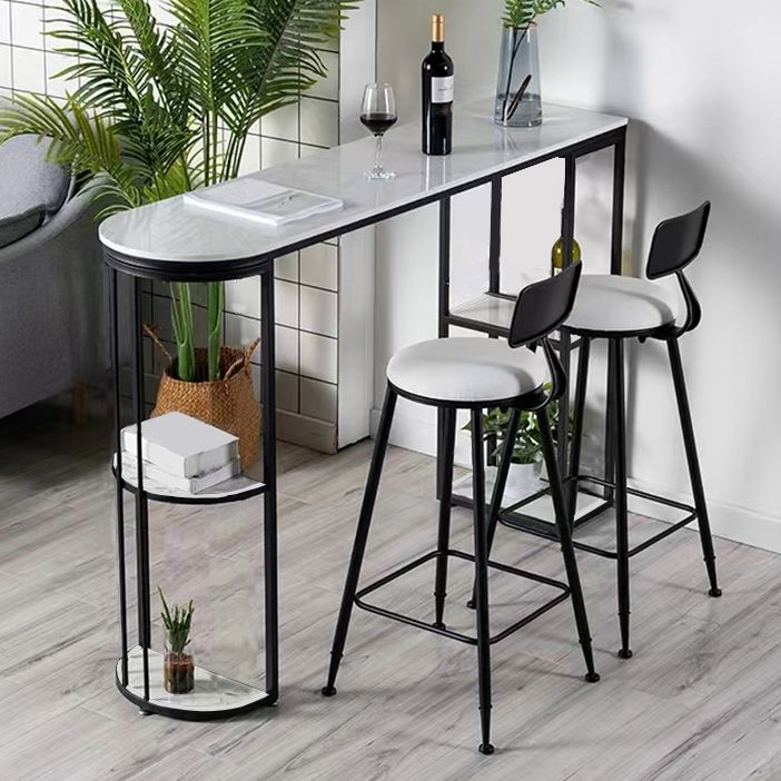 Modern Stone Bar Dining Table Specialty Bar Table for Small Places
