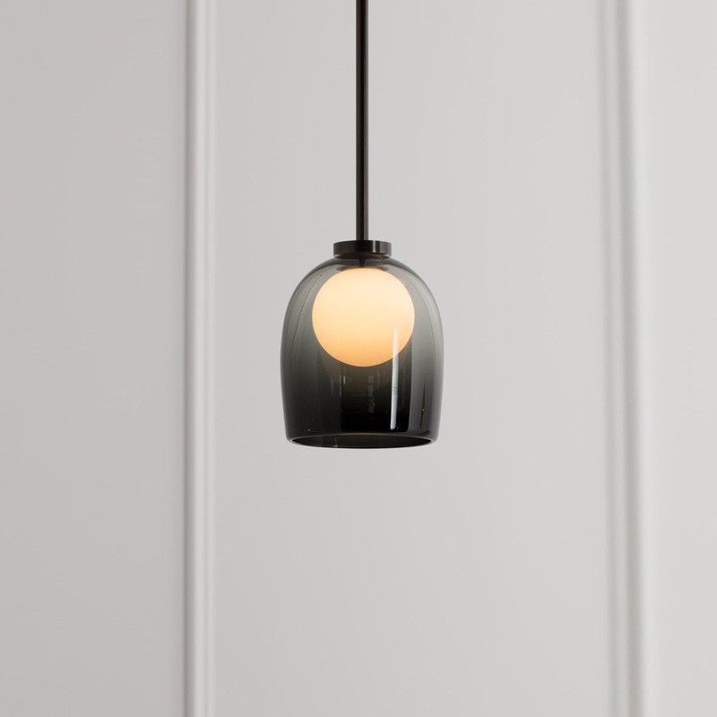 Shaded Pendant Light Fixture Minimalist Style Glass Hanging Pendant Light for Dinning Room