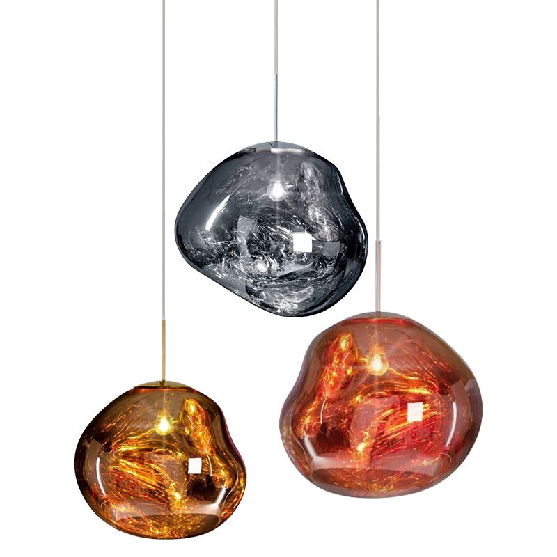 1 leichte Acrylheizenheizleuchten moderne kugelförmige Hanghänge -Anhängerleuchten für Esszimmer