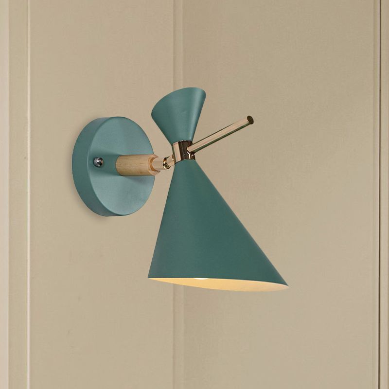 Hoekschaduw Wand SCONCE MACARON METAL 1 licht zwart/wit/roze/geel/groene wand sconce licht voor slaapkamer