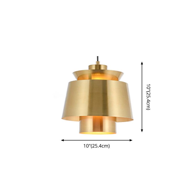 Special Shape Pendant Light Fixture Postmodern Kitchen Hanging Ceiling Light with Gold Metal Frame