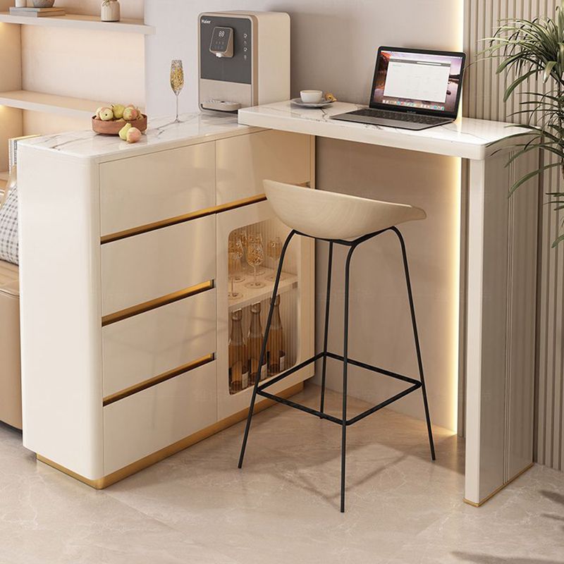 Contemporary Style Rectangle Bar Height Pub Table for Living Room