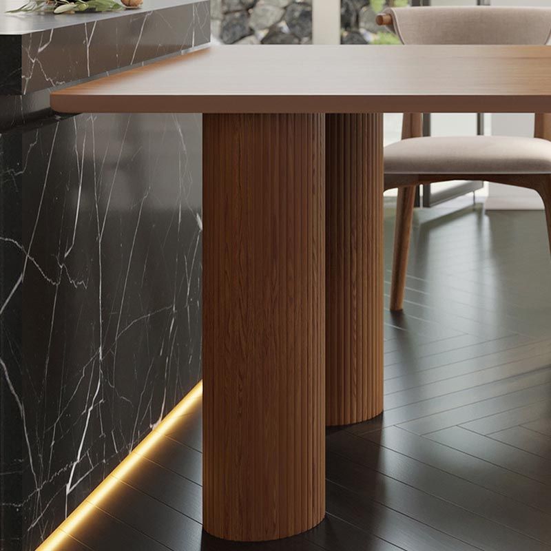 Free Form Solid Wood Dining Table for Restaurant Modern Wood Table with 3 Legs