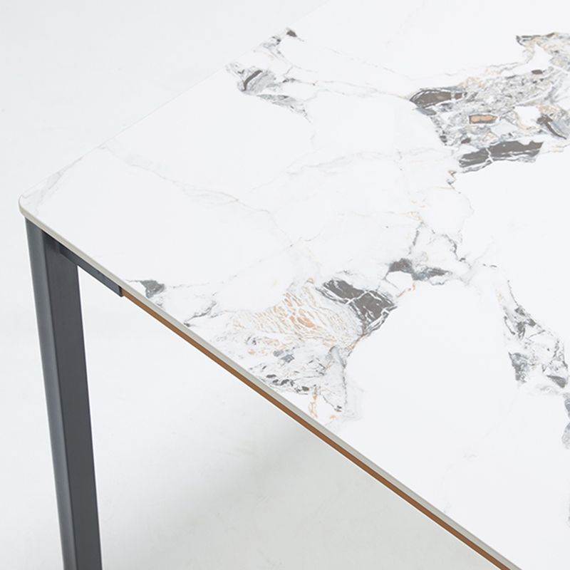 Contemporary Style 1/5/7 Piece Rectangle Stone Dining Bench Set for Home