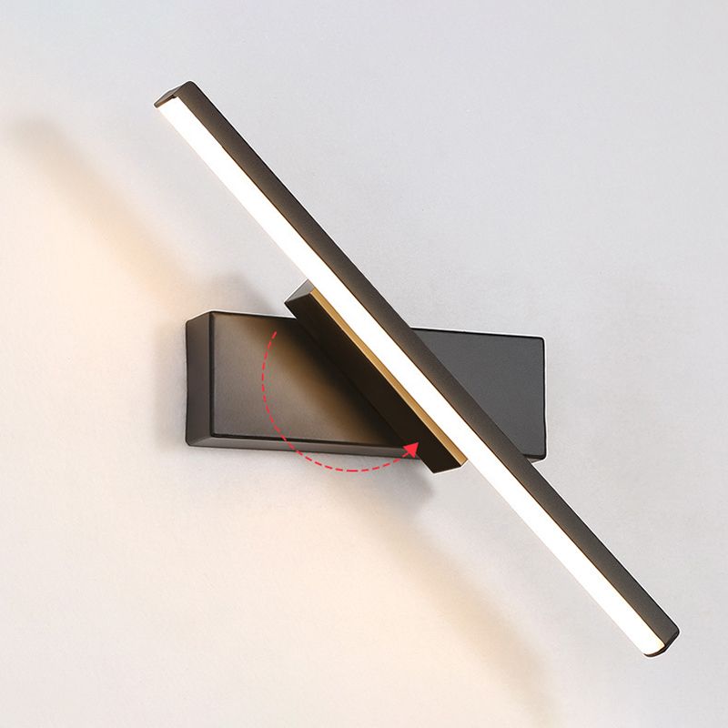 Moderne minimalistische stijl lineaire wandgemonteerde verlichtingsbeveiliging metaal 1 lichte wandwanden voor slaapkamer