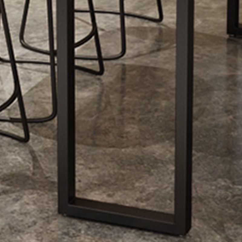 Industrial Solid Wood Bar Table Set 1/2/4/7 Pieces Counter Table with Backless Stools