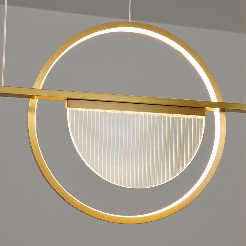 Semicerchio grande cucina a ciondolo luci a ciondolo acrilico moderno luce isola per ristorante