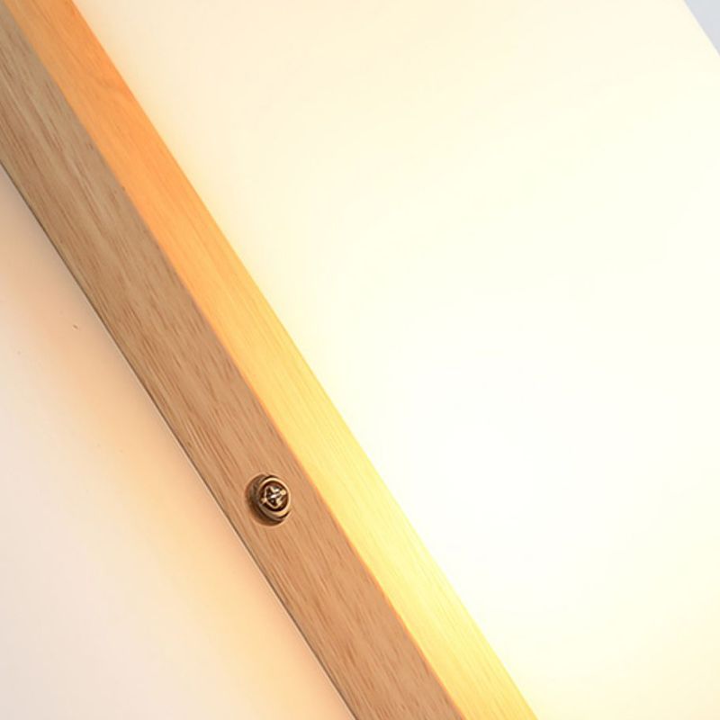 1-Light Wall Mount Light Modern Wooden Wall Sconce Lamp for Living Room(Plant not include)
