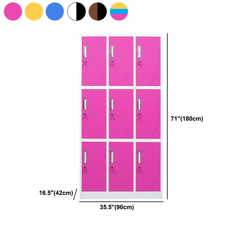 Metal Non-Hanging Armoire with Hinged Doors Modern Storage Cabinet for Bathroom
