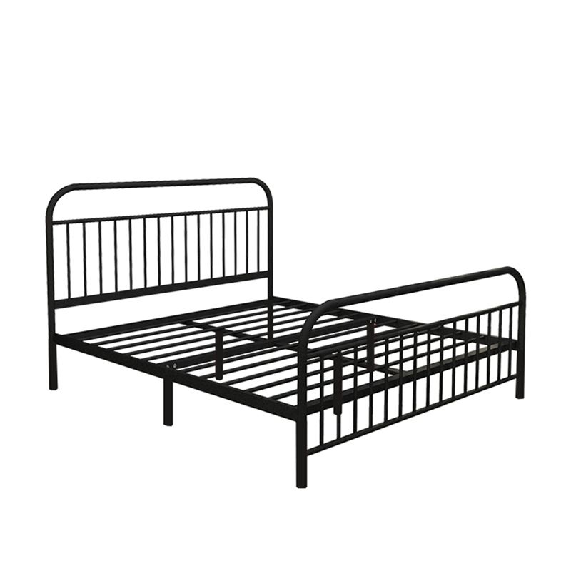 78.74-inch Wide Standard Bed with Headboard and Legs ,Solid Color