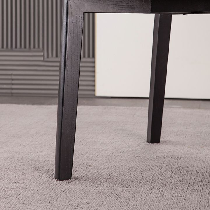 Faux Leather Dining Chairs Wingback Side Chair with Metal Base