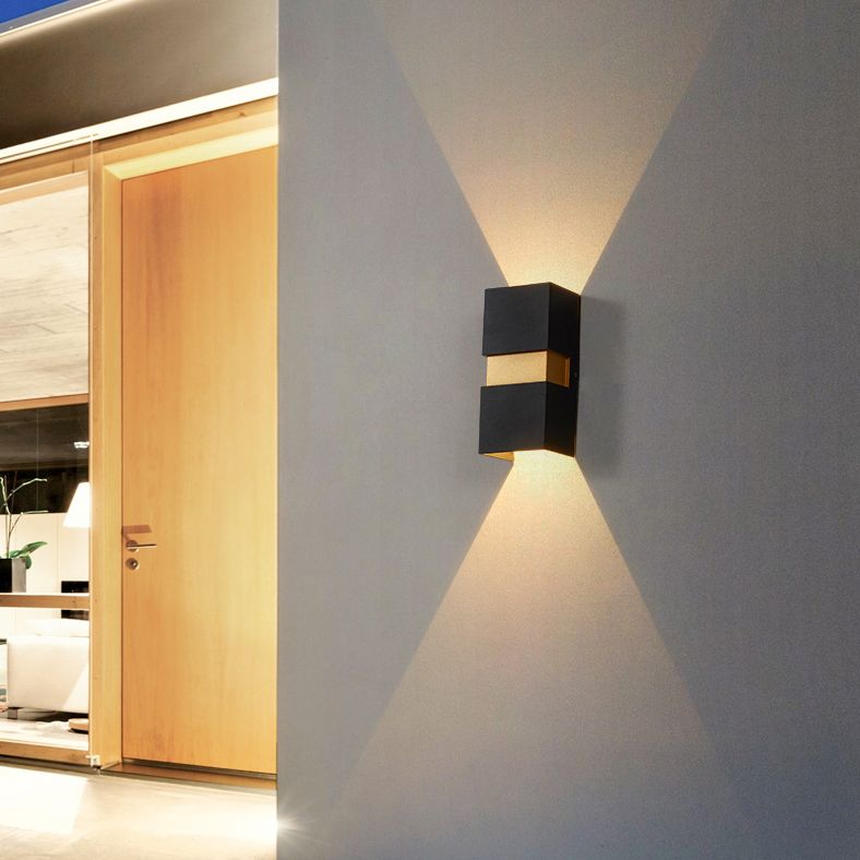 Application murale en aluminium extérieur contemporain Lumière murale à LED à LED 1 Light