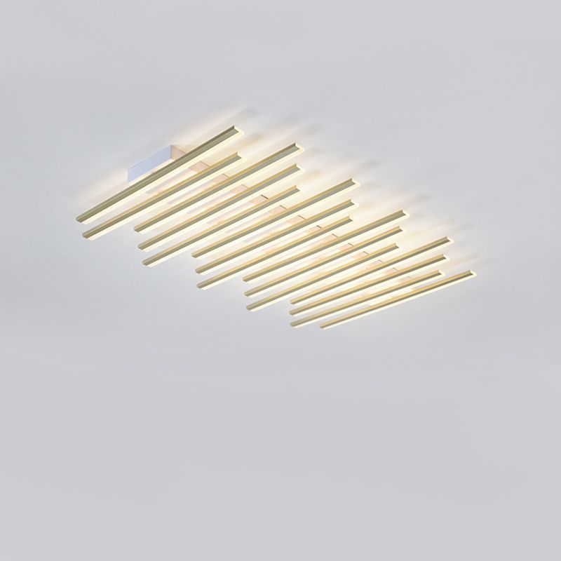 Multi Lights Strips Semi-inbouw plafondverlichtingsarmaturen Moderne stijl metalen semi-inbouwlamp