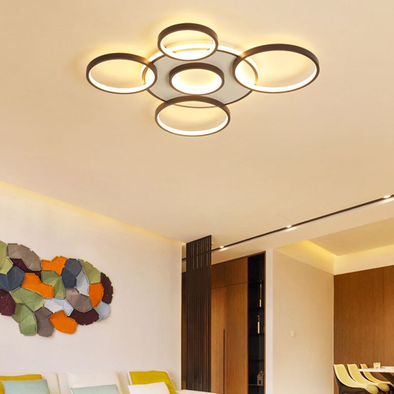 Geometric Pendant Light Fixtures Modern Metal Ceiling Light in Black