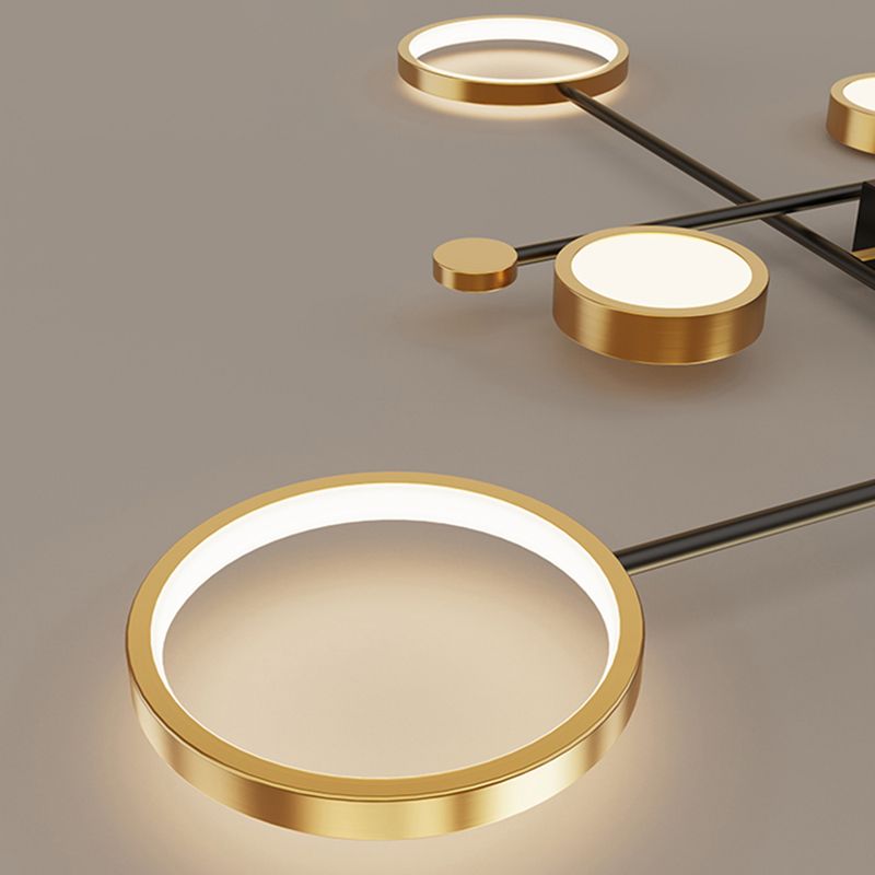 Éclairage du Mont-Flush moderne Sputnik Crystal Flush Mount Ceiling Light for Living Room