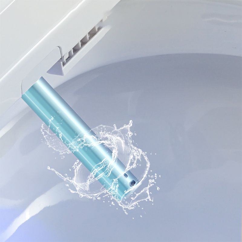 20" H Elongated Floor Mount Bidet Antimicrobial Smart Bidet Toilet Seat in White