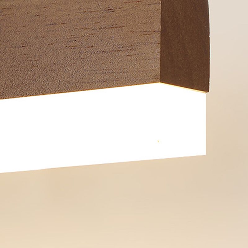 Miroir à LED en bois Light moderne nordique ajusté en application murale à la salle de bain pour la salle de bain