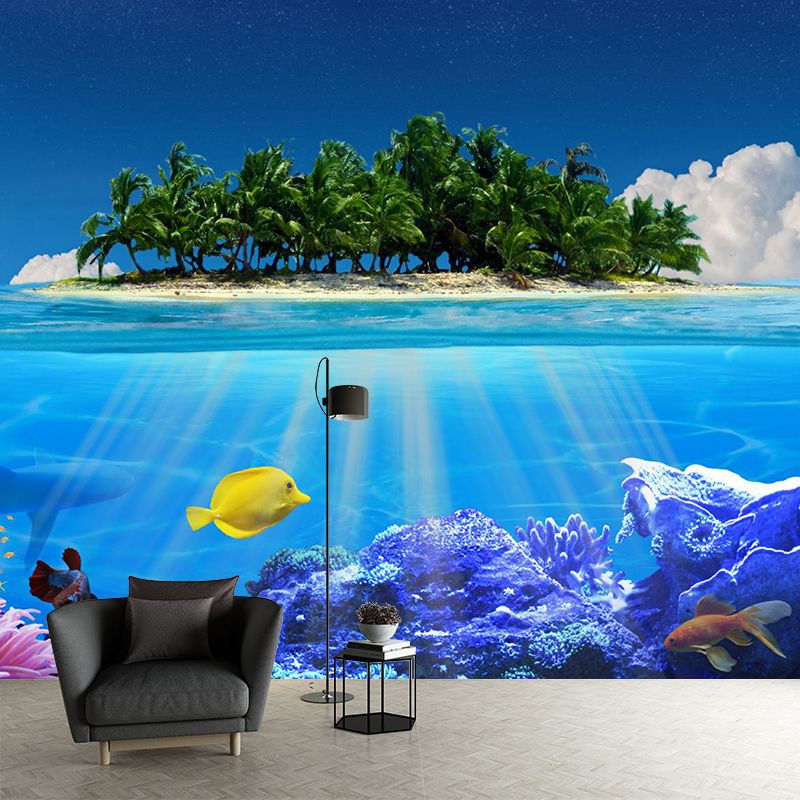 Underwater Photos Contemporary Wall Art Waterproofing Mural Wallpaper for Dining Room