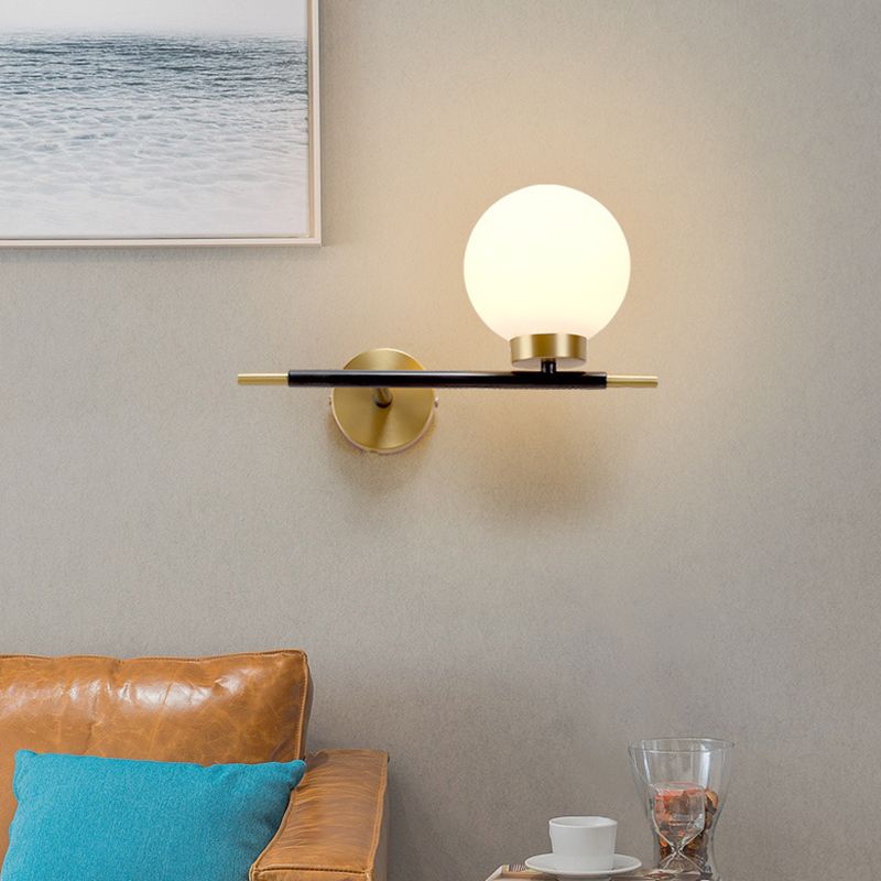 Nordic Style Wall Light Sconces Ball Shape Glass Wall Lamp for Living Room