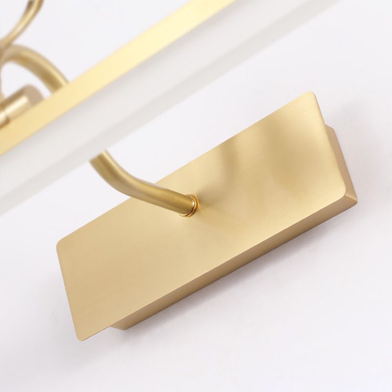 Contemporary Brass Mirror Lighting Fixture Wall Mounted Light Fixture for Bathroom Powder Room