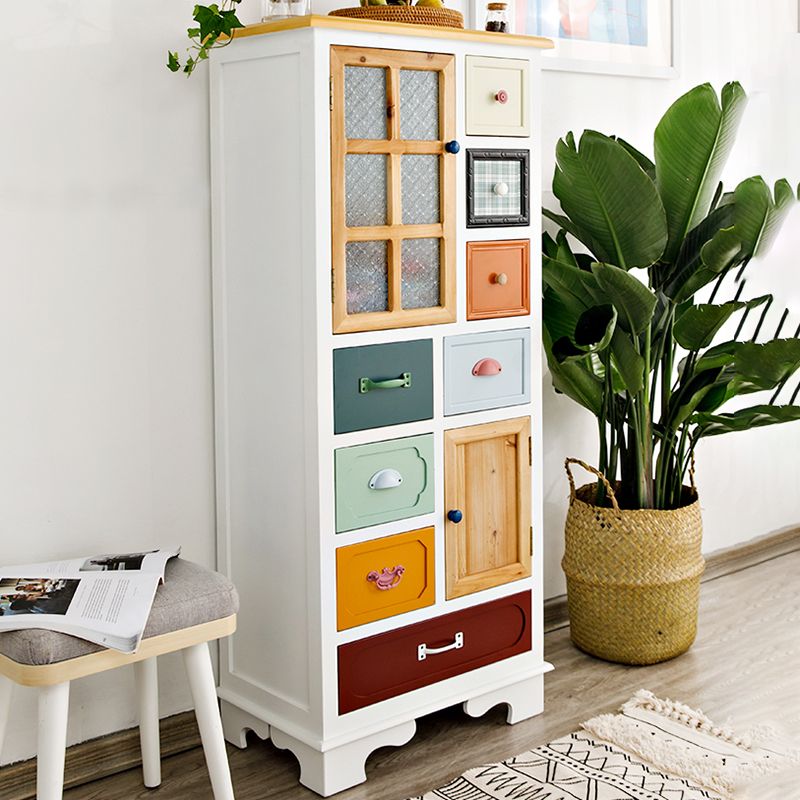 Coastal Storage Chest Dresser Solid Wood Dresser , 14.82-inch Width