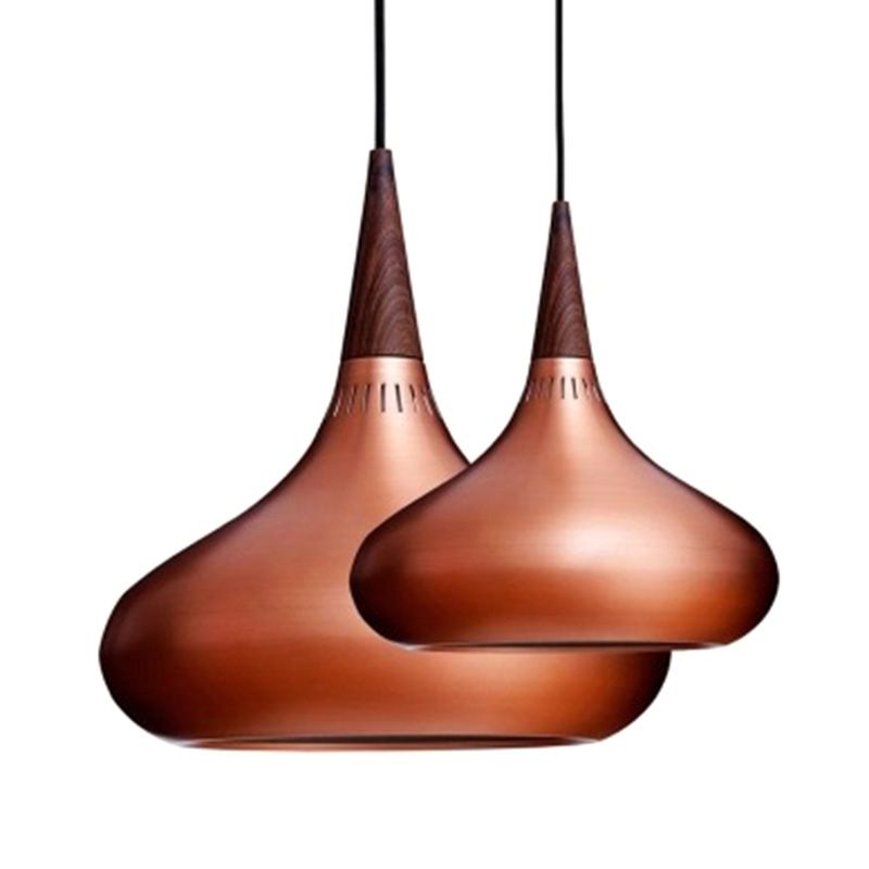 Teardrop Down Lighting Pendant Modern Style Metal Hanging Pendant Light for Dinning Room