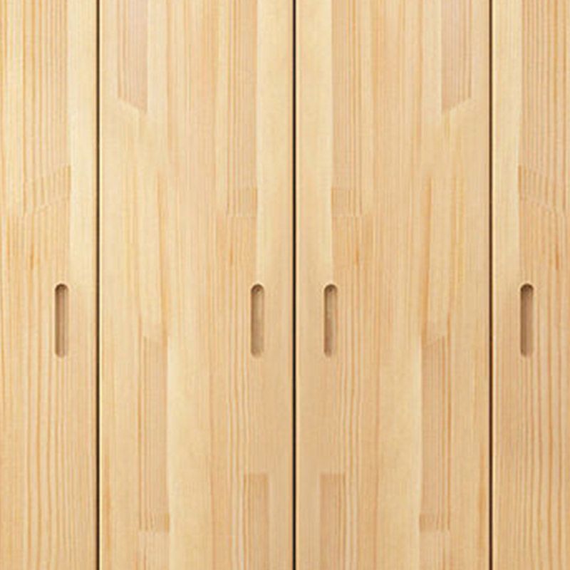 Contemporary Style Wardrobe Armoire Wood Combination Armoire with Doors