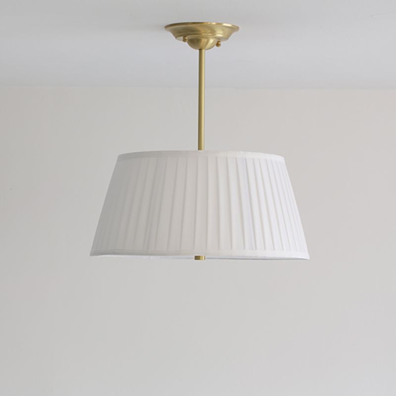 Chandelier Lighting Fixture Minimalist-Style Metal Pleated Lampshade Ceiling Pendant Light for Bedroom