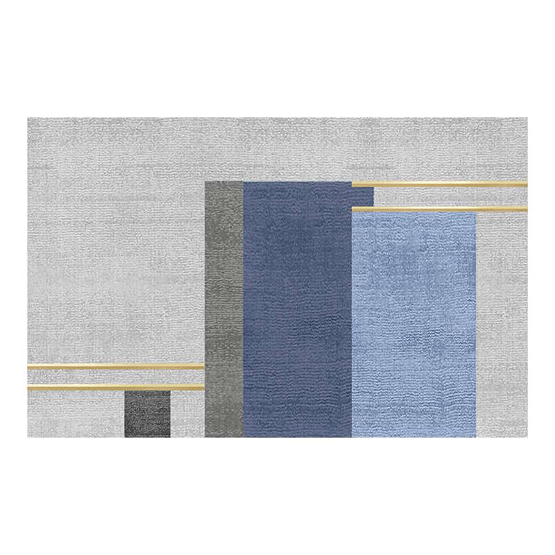 Tone gris lavable Tapis de tapis Géométrique Tapis de tapis en polyester résistant à la tache pour le salon