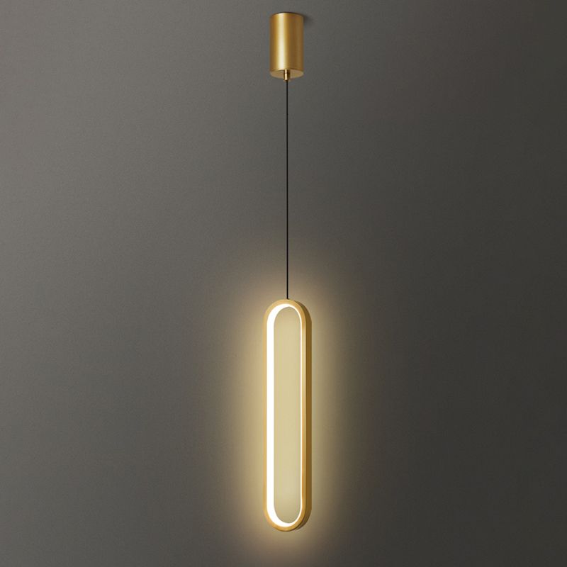 Koper LED lineair hanglampje in moderne luxe stijl acrylhangende lamp voor binnenruimtes