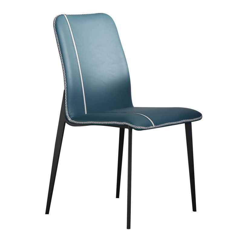 Contemporary Dining Chair Kitchen Armless Side Chairs with Metal Legs