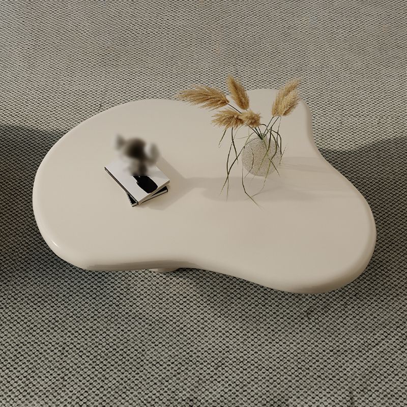 11"H Contemporary Coffee Table Single 4 Legs Coffee Cocktail Table