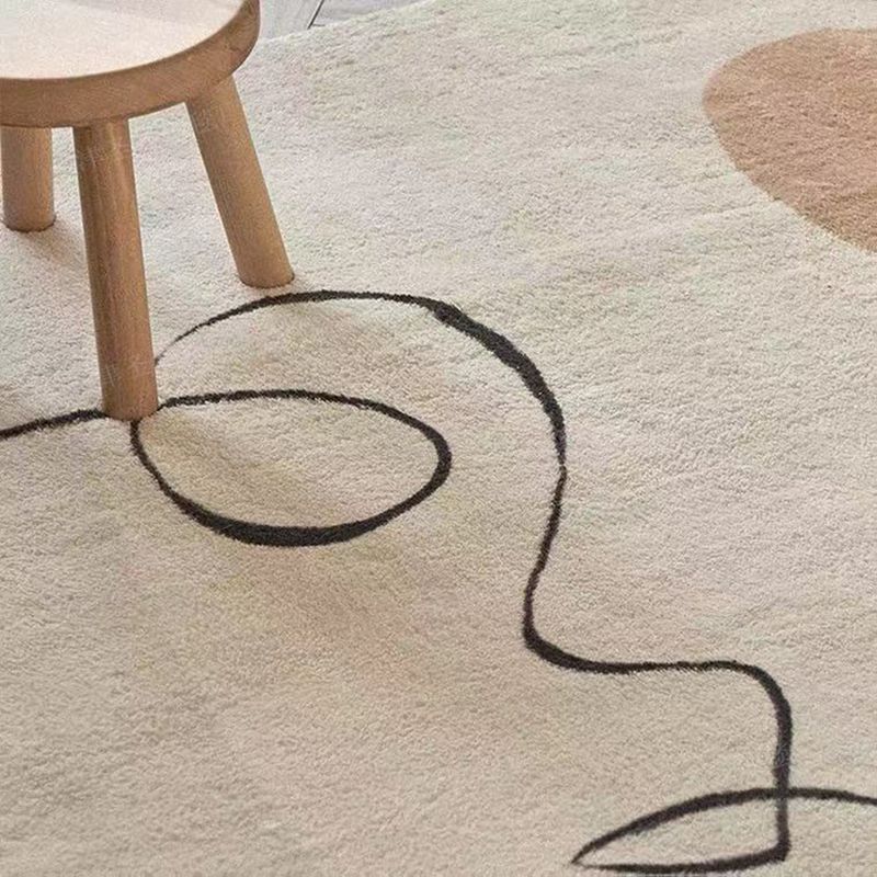 Contemporary Carpet Patchwork Area Carpet Polyester Washable Indoor Rug for Home Decoration