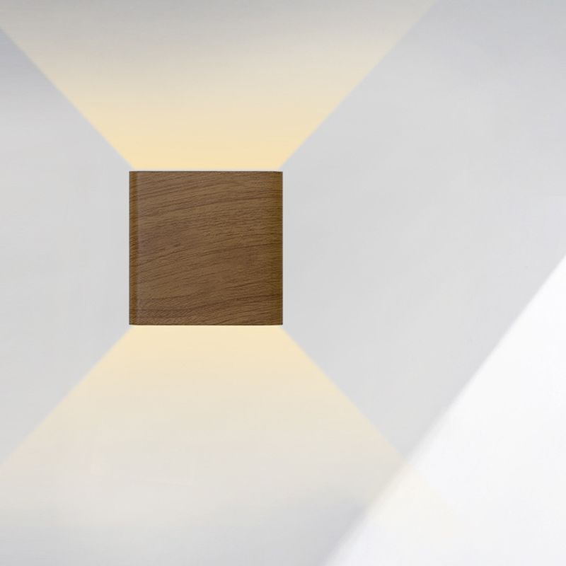 Moderno Minimalista de estilo Minimalista cuadrado y abajo de la pared LED Splach Metal 2 luces apliques