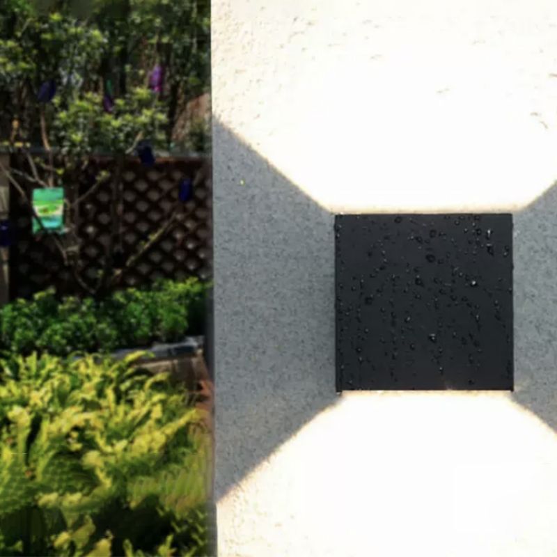 Modern Style Square Shape Wall Sconce Metal 1 Light Sconces for Bedroom