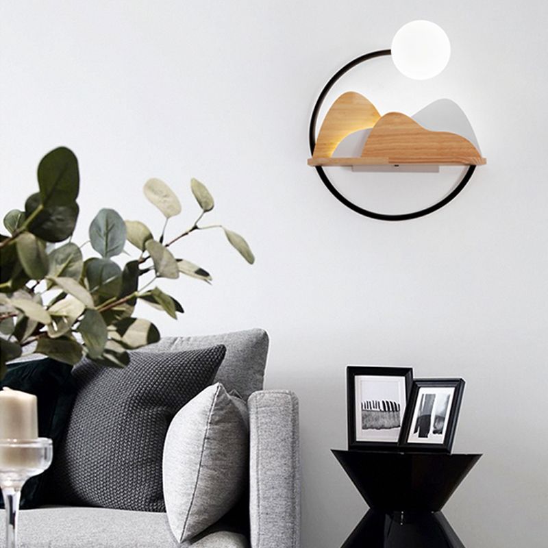 Schwarze Kugelleuchten Leuchten moderner Metall 2 Leuchten Wandmontagelampe