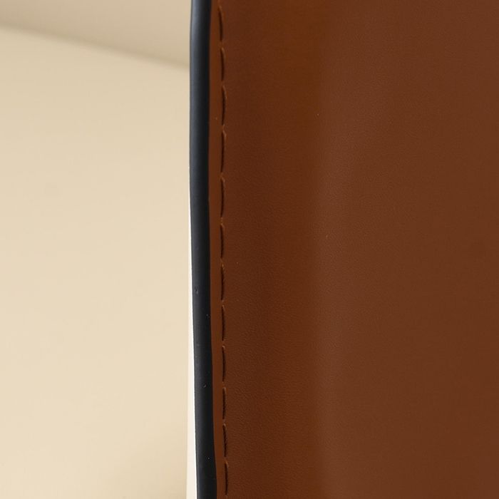 Upholstered Arm Chair Indoor Modern Faux Leather Dining Arm Chair with Metal Frame