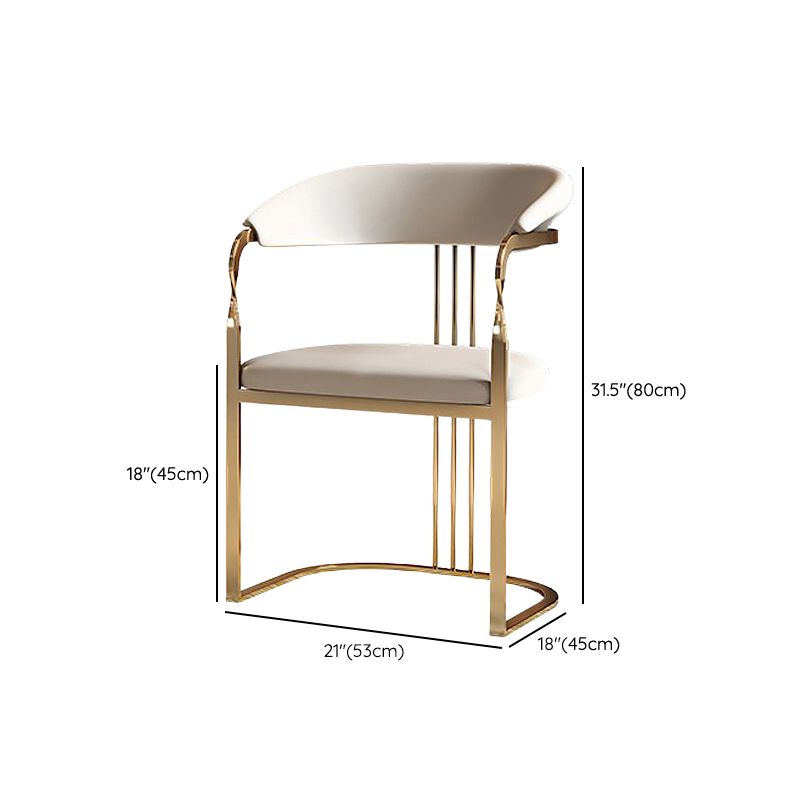 Contemporary Style Arm Chair Metal Dining Room Chair for Home