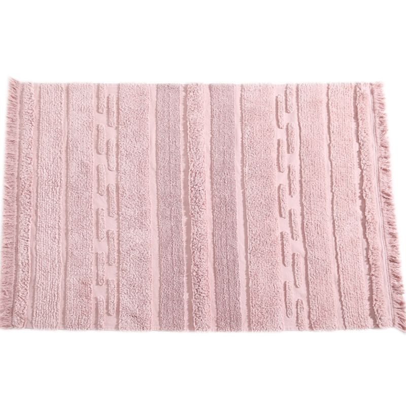 Multicolored Stripe Rug Cotton Western Area Rug Washable Stain-Resistant Easy Care Carpet for Bedroom