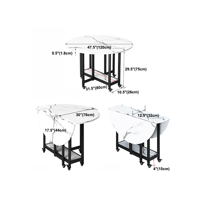 Modern Tripod Base Dinette Table Chipboard Folding Table Home Furniture (only Table)
