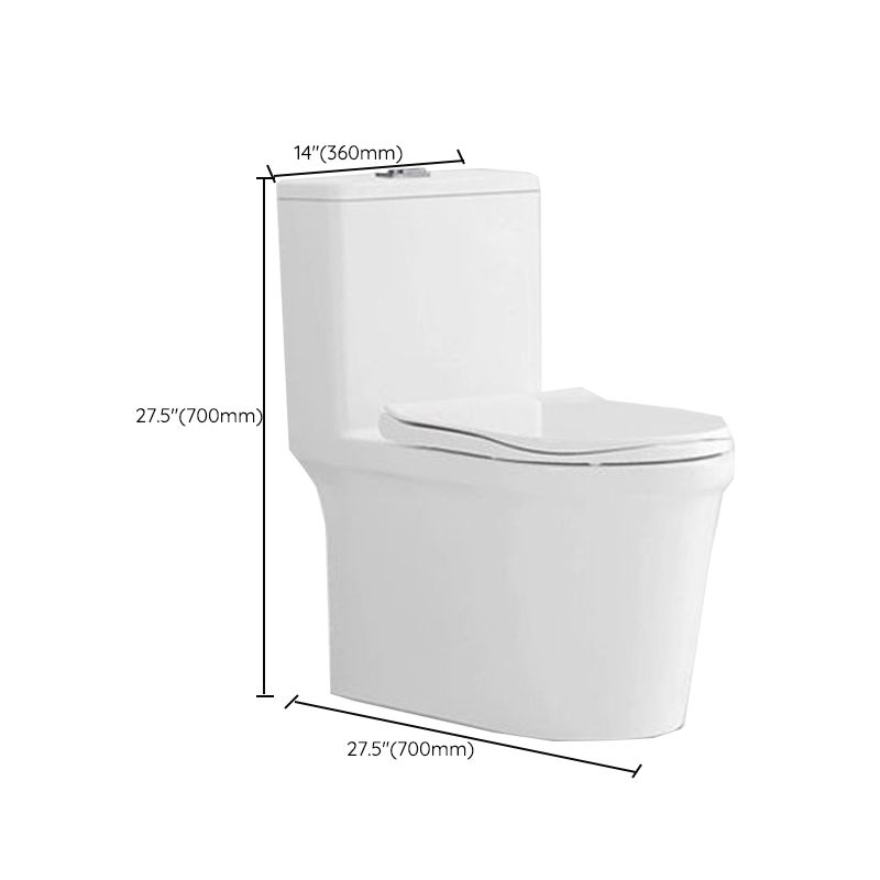 Modern Flush Toilet Floor Mounted Siphon Jet ABS Toilet Bowl