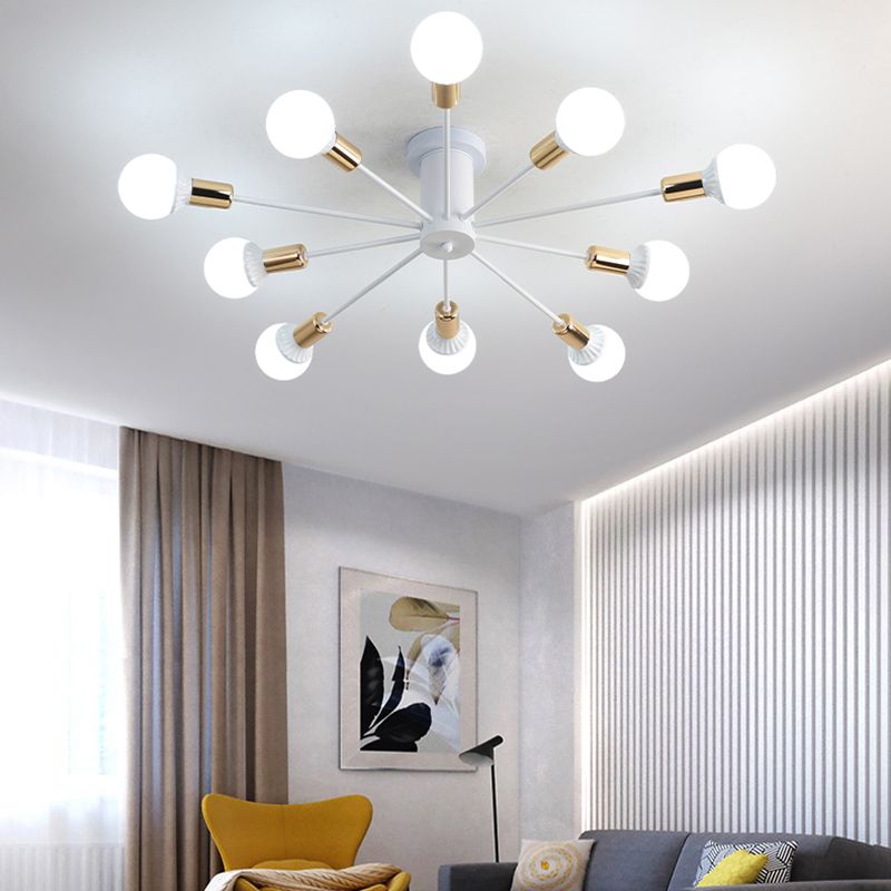Industrial Ceiling Light Minimalist Flush Mount Ceiling Light Fixture with Glass Shade