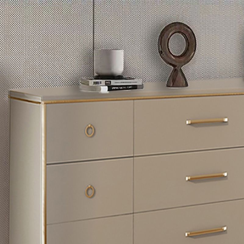 Classic Glam Horizontal Double Dresser Wood Storage Chest Dresser for Bedroom